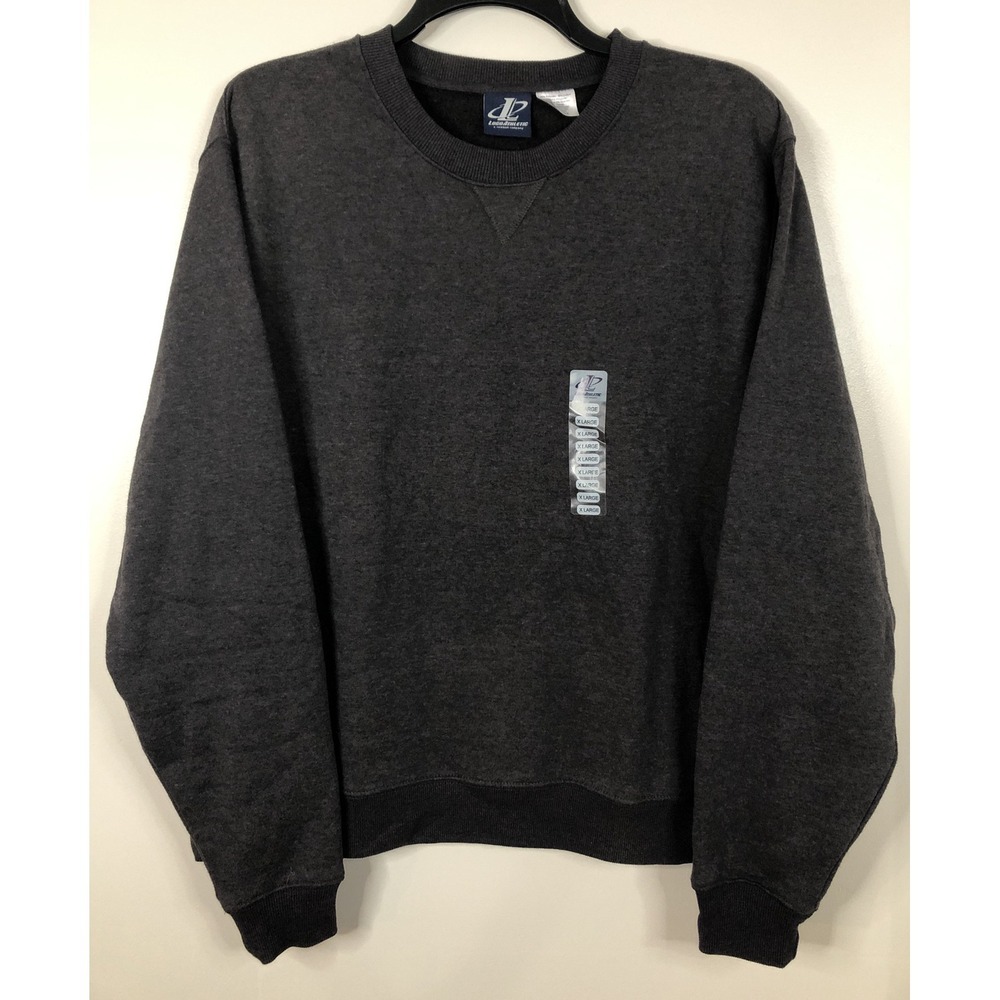 Men's VTG LOGO ATHLETIC by REEBOK Blank Charcoal Gray Crewneck Sweatshirt XL NOS